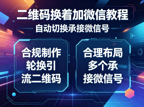 二维码换着加微信教程，自动切换承接微信号，合规制作轮换引流二维码，合理布局多个承接微信号-藏宝阁