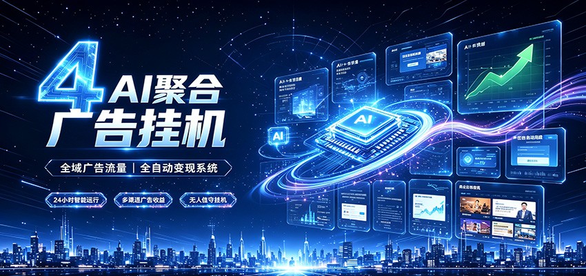 全域广告流量聚合，AI无人挂机稳赚佣金，打造长期稳定被动收入副业-藏宝阁