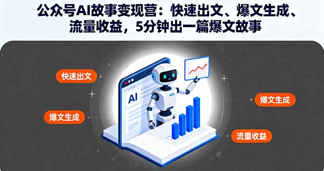 公众号AI故事变现营：快速出文、爆文生成、流量收益，5分钟出一篇爆文故事-藏宝阁