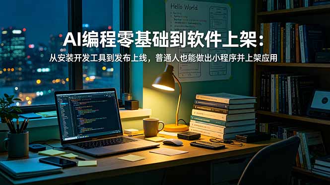 AI编程零基础到软件上架：从安装开发工具到发布上线，普通人也能做出小程序并上架应用商店-藏宝阁