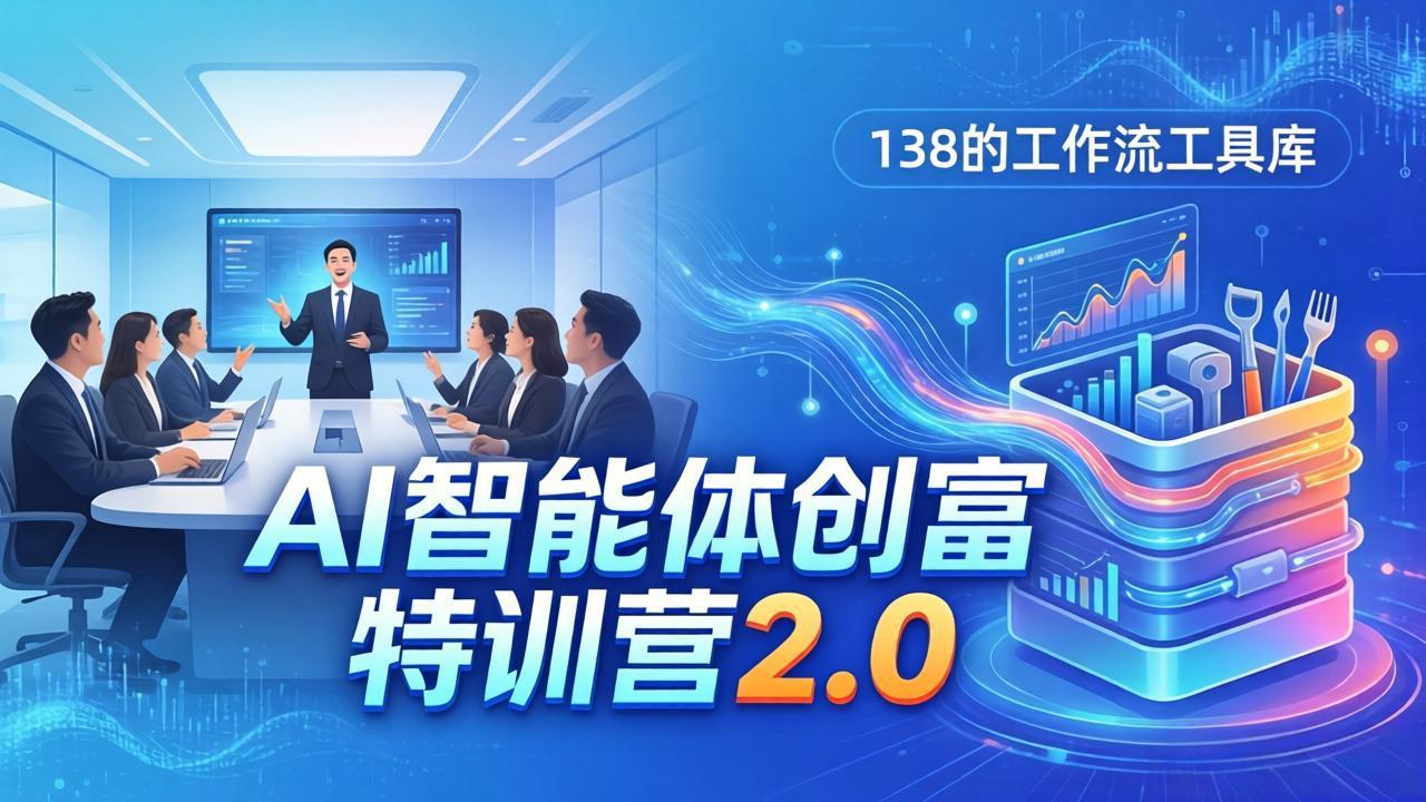 AI智能体创富训练营2.0：3天闭门直播+视频课+工具库，从0到1搭建智能体附138个工作流-藏宝阁