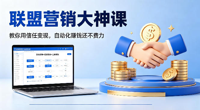联盟营销大神课，教你用信任变现，自动化賺钱还不费力【原创双语字幕】-藏宝阁