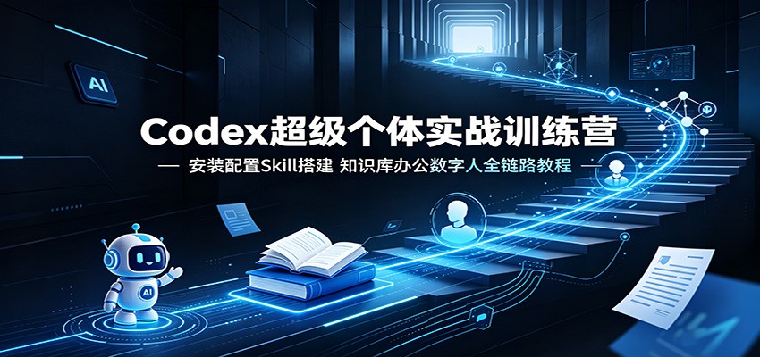 Codex超级个体实战训练营：安装配置Skill搭建，知识库办公数字人全链路教程-藏宝阁