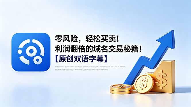 零风险，轻松买卖！利润翻倍的域名交易秘籍！【原创双语字幕】-藏宝阁