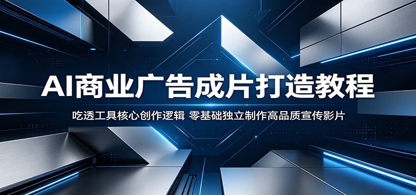 AI商业广告成片打造教程：吃透工具核心创作逻辑，零基础独立制作高品质宣传影片-藏宝阁