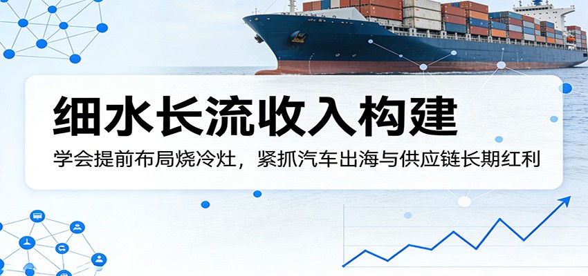 付费文章：细水长流收入构建，学会提前布局烧冷灶，紧抓汽车出海与供应链长期红利-藏宝阁