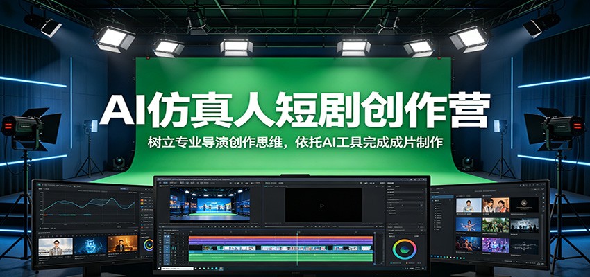 AI仿真人短剧创作营：树立专业导演创作思维，依托AI工具完成成片制作-藏宝阁