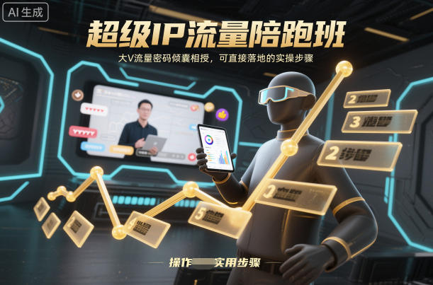 超级IP流量陪跑班，大V流量密码倾囊相授，可直接落地的实操步骤-藏宝阁