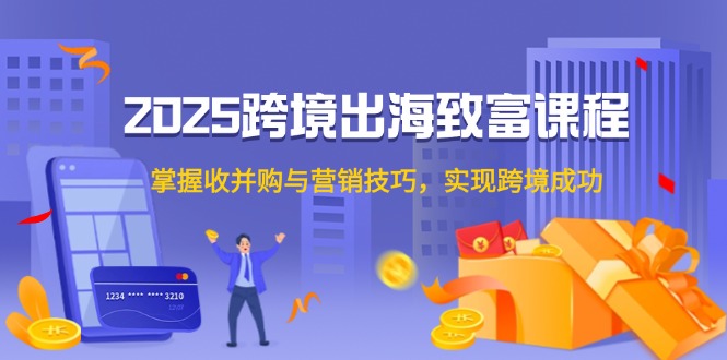 2025跨境出海致富课程，掌握收并购与营销技巧，实现跨境成功-藏宝阁