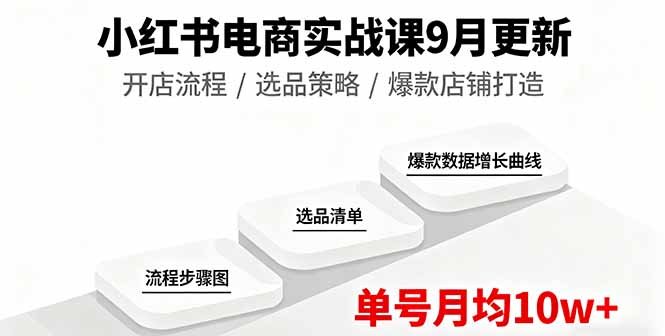 小红书电商实战课9月更新，开店流程/选品策略/爆款店铺打造，单号月均10w+-藏宝阁