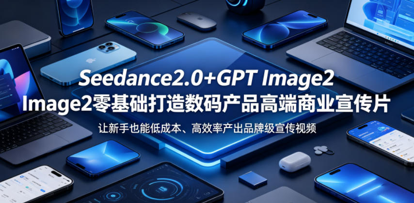 Seedance2.0+GPT Image2零基础打造数码产品高端商业宣传片，让新手也能低成本、高效率产出品牌级宣传视频-藏宝阁