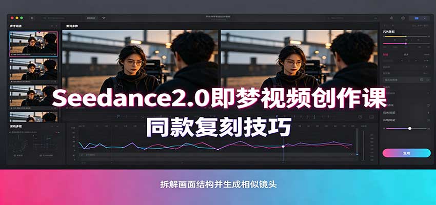 Seedance2.0即梦视频创作课：剧本式视频制作，同款复刻技巧，多行业案例落地教学-藏宝阁