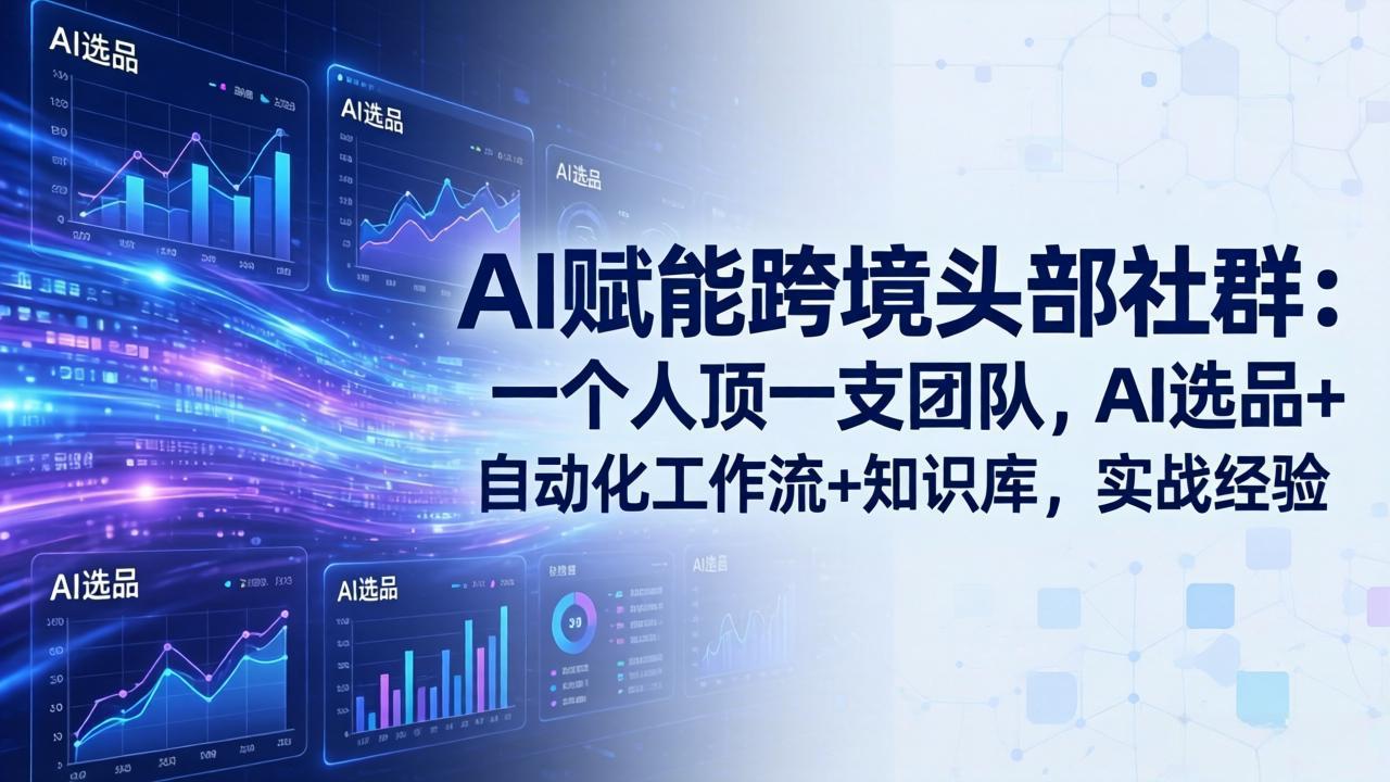 AI赋能跨境头部社群-更新4月23：一个人顶一支团队，AI选品+自动化工作流+知识库，实战经验-藏宝阁
