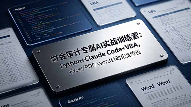 财会审计专属 AI实战训练营：Python+Claude Code+VBA，Excel/PDF/Word自动化全流程-藏宝阁