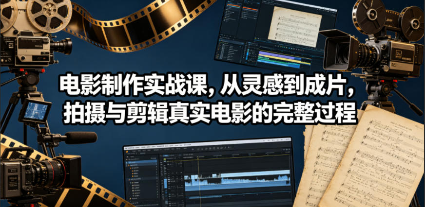 电影制作实战课，从灵感到成片，拍摄与剪辑真实电影的完整过程【原创双语字幕】-藏宝阁