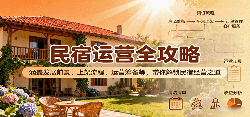 民宿运营全攻略：涵盖发展前景、上架流程、运营筹备等，带你解锁民宿经营之道-藏宝阁
