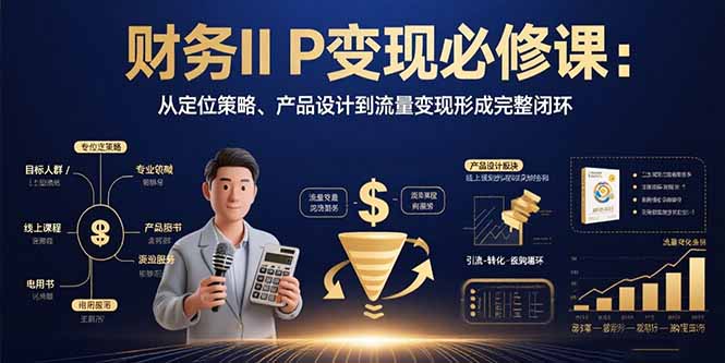 财务IP变现必修课：从定位策略、产品设计到流量变现形成完整闭环-藏宝阁