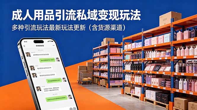 成人用品引流私域变现玩法，多种引流玩法最新玩法更新(含货源渠道-藏宝阁