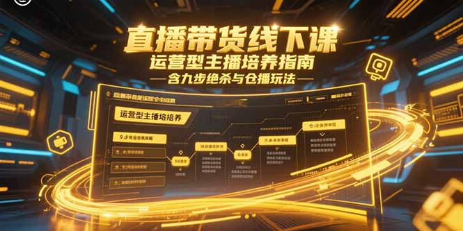 直播带货线下课，运营型主播培养指南，含九步绝杀与仓播玩法-藏宝阁