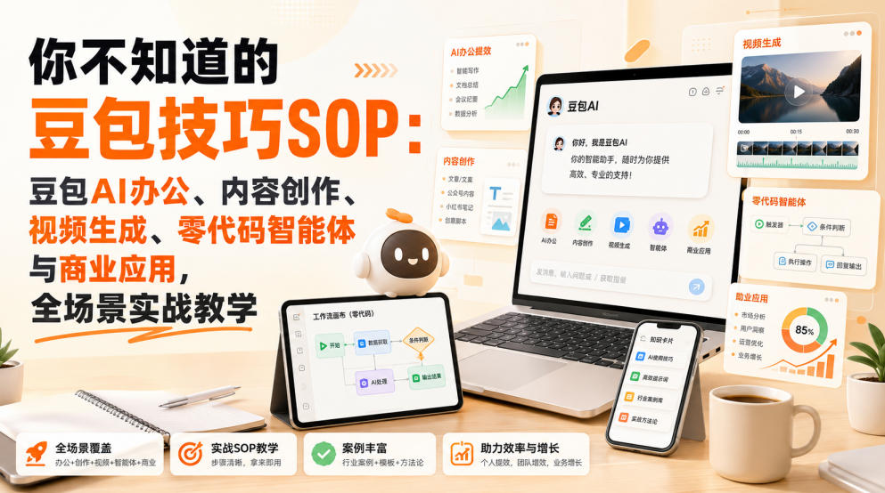 你不知道的豆包技巧SOP：豆包AI办公、内容创作、视频生成、零代码智能体与商业应用，全场景实战教学-藏宝阁