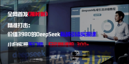 精准打击：价值3980的DeepSeek私域引流实操课，小白实操无门槛，日引精准粉300+-藏宝阁