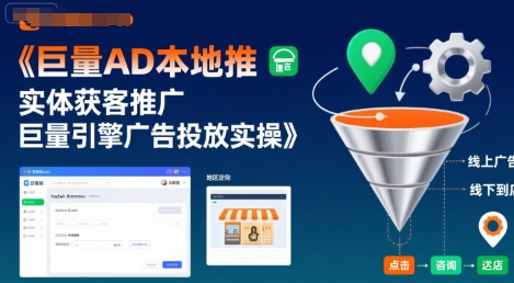 巨量AD本地推实体获客推广，巨量引擎广告投放实操-藏宝阁