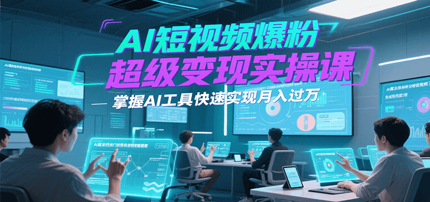AI短视频爆粉超级变现实操课，掌握AI工具快速实现月入过万-藏宝阁