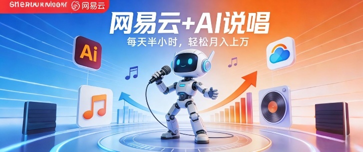网易云+AI说唱，每天半小时，AI内容创作+流量变现，轻松月入1W-藏宝阁