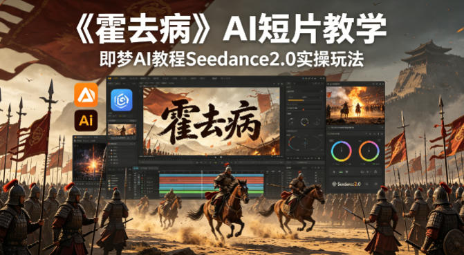 《霍去病》AI短片教学，即梦AI教程Seedance2.0实操玩法-藏宝阁
