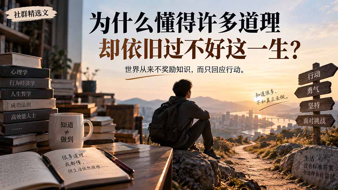 社群精选文：为什么懂得许多道理却依旧过不好这一生？-藏宝阁