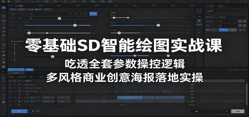 零基础SD智能绘图实战课：吃透全套参数操控逻辑，多风格商业创意海报落地实操-藏宝阁