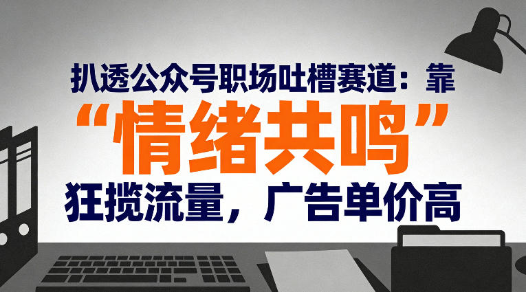 扒透公众号职场吐槽赛道：靠“情绪共鸣”狂揽流量，广告单价高-藏宝阁