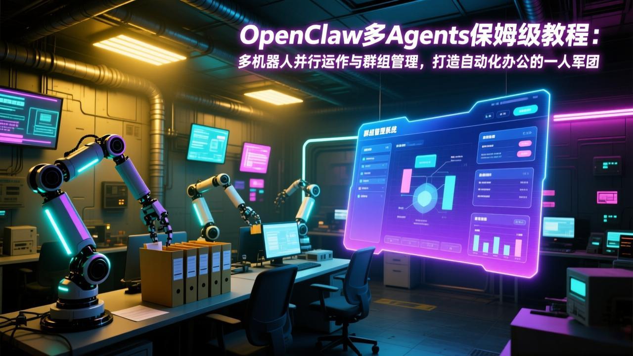 OpenClaw多Agents保姆级教程：多机器人并行运作与群组管理，打造自动化办公的一人军团-藏宝阁