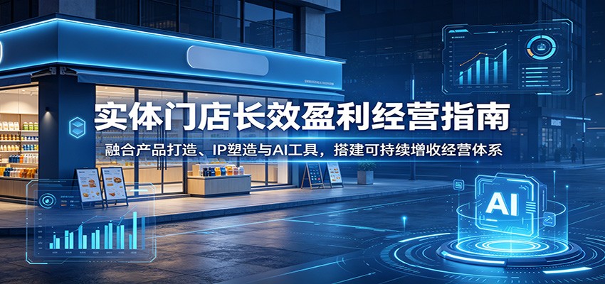 实体门店长效盈利经营指南：融合产品打造、IP塑造与AI工具，搭建可持续增收经营体系-藏宝阁