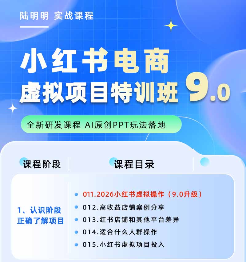 图片[1]-小红书虚拟项目特训班9.0，全面拥抱AI，批量产出原创PPT货源，单品/单店纯利润几万到几十W-藏宝阁