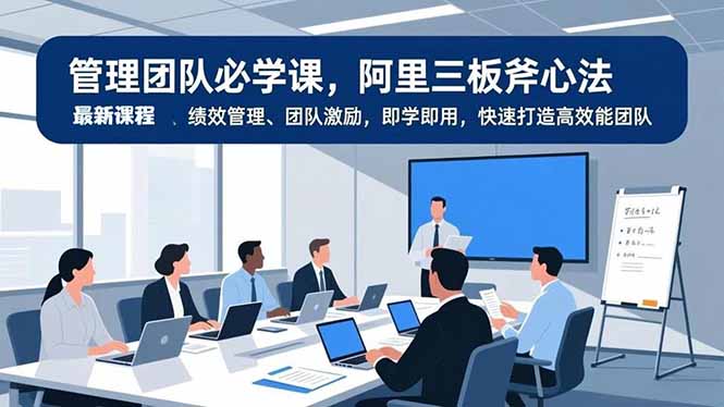 管理团队必学课，阿里三板斧心法、绩效管理、团队激励，即学即用，快速打造高效能团队-藏宝阁