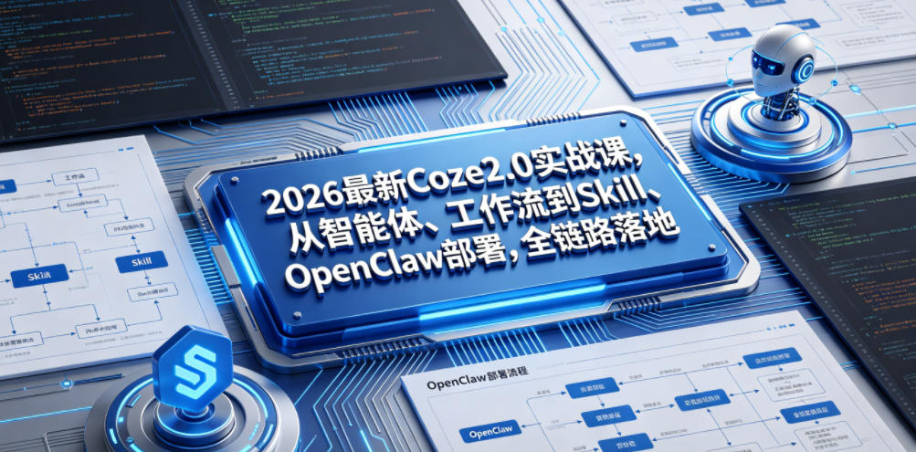 2026最新Coze2.0实战课，从智能体、工作流到Skill、OpenClaw部署，全链路落地-藏宝阁