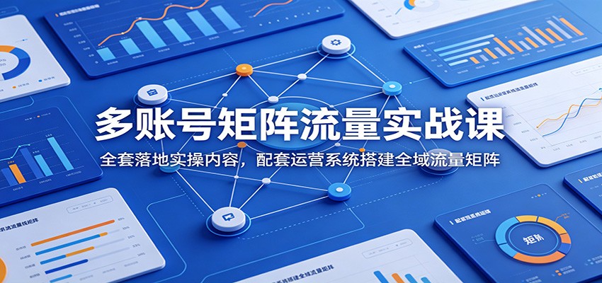 多账号矩阵流量实战课：全套落地实操内容，配套运营系统搭建全域流量矩阵-藏宝阁
