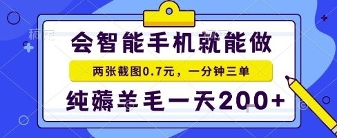 手机项目，二十秒一单，纯薅羊毛一天2张+做就有【揭秘】-藏宝阁