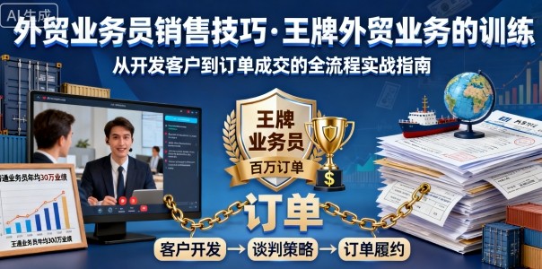 外贸业务员销售技巧，王牌外贸业务的训练-藏宝阁