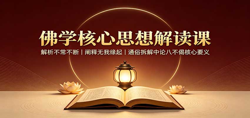 佛学核心思想解读课：解析不常不断，阐释无我缘起，通俗拆解中论八不偈核心要义-藏宝阁