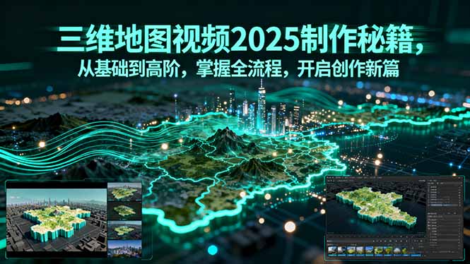 三维地图视频2025制作秘籍，从基础到高阶，掌握全流程，开启创作新篇-藏宝阁