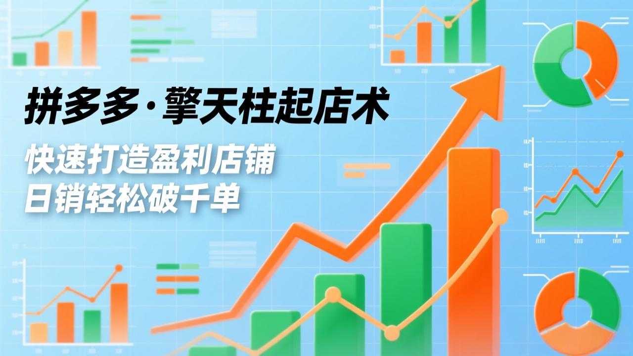 拼多多·擎天柱起店术，爆流布局、利润起飞、不断流，快速打造盈利店铺，日销轻松破千单-藏宝阁