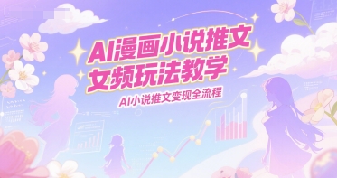 AI漫画小说推文女频玩法教学，AI小说推文变现全流程-藏宝阁