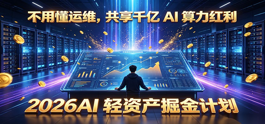 不用懂运维，共享千亿 AI 算力红利，2026AI 轻资产掘金计划-藏宝阁