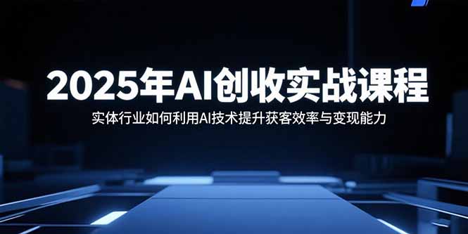 2025年AI创收实战课程：实体行业如何利用AI技术提升获客效率与变现能力-藏宝阁