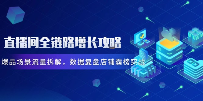 直播间全链路增长攻略，爆品场景流量拆解，数据复盘店铺霸榜实战-藏宝阁