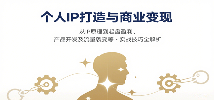 个人IP打造与商业变现，从IP原理到起盘盈利、产品开发及流量裂变等实战技巧全解析-藏宝阁