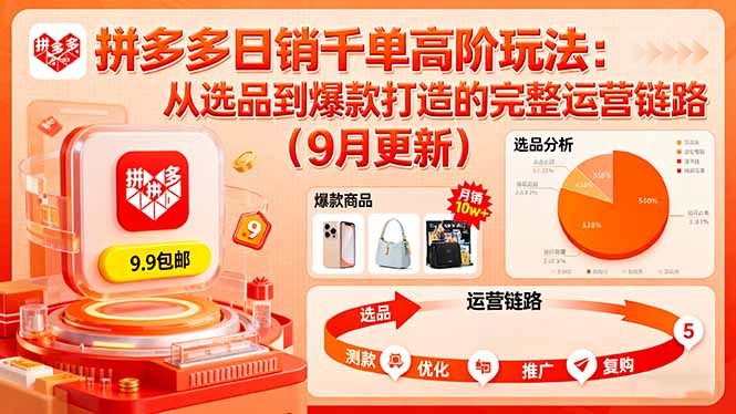 拼多多日销千单高阶玩法：从选品到爆款打造的完整运营链路(9月更新-藏宝阁