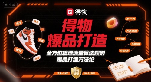 得物爆品打造，全方位梳理得物流量算法规则爆品打造规则-藏宝阁